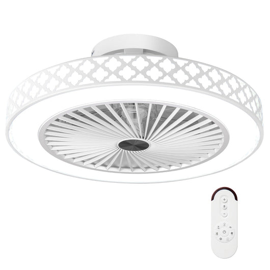 Ventilatore a basso profilo con montaggio a incasso con LED dimmerabile, Ventilatore da soffitto 48cm con luce Bianco-Condizionatori aria