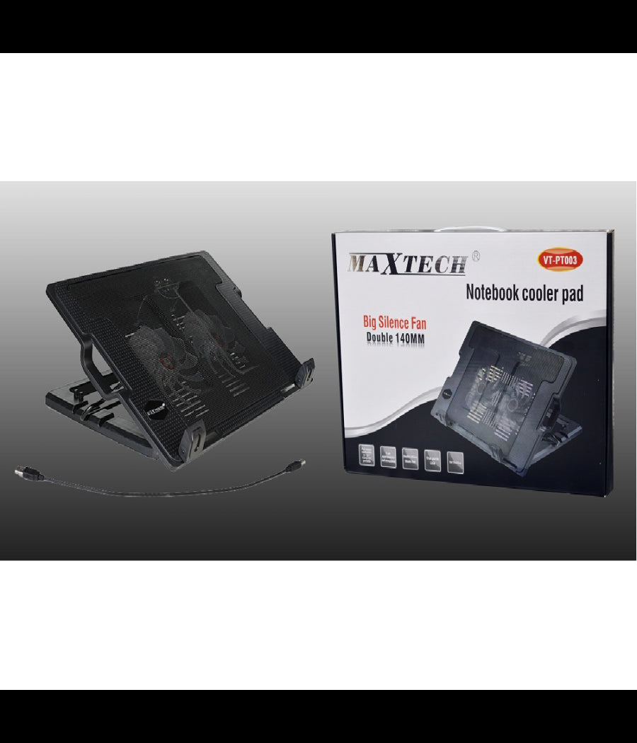 Ventola Raffreddamento Base Dissipatore 140mm Cool Pc Pad Notebook Maxtech Vt-pt003         