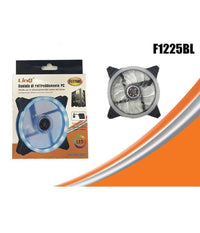 Ventola Raffreddamento Dissipazione Cooling Fun Per Telaio Pc Con Luce Led F1225bl         