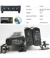 Ventola Raffreddamento Fs604 Per Acquario 4 Ventole Acqua Acquario Dolce Marino         