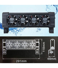 Ventola Raffreddamento Fs604 Per Acquario 4 Ventole Acqua Acquario Dolce Marino         
