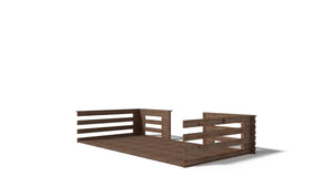 Veranda - 8.00m2 - 4.00m x 2.00m - impregnata - colore: marrone - DOM79 - ALTANKA