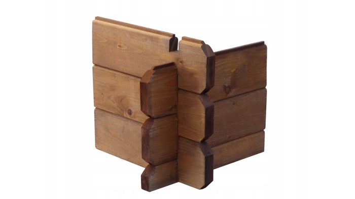 Veranda - 8.00m2 - 4.00m x 2.00m - impregnata - colore: marrone - DOM79 - ALTANKA