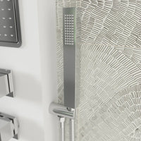 Pannello doccia in alluminio bianco opaco con doccino, 3 funzioni |  Vernel