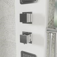 Pannello doccia in alluminio bianco opaco con doccino, 3 funzioni |  Vernel