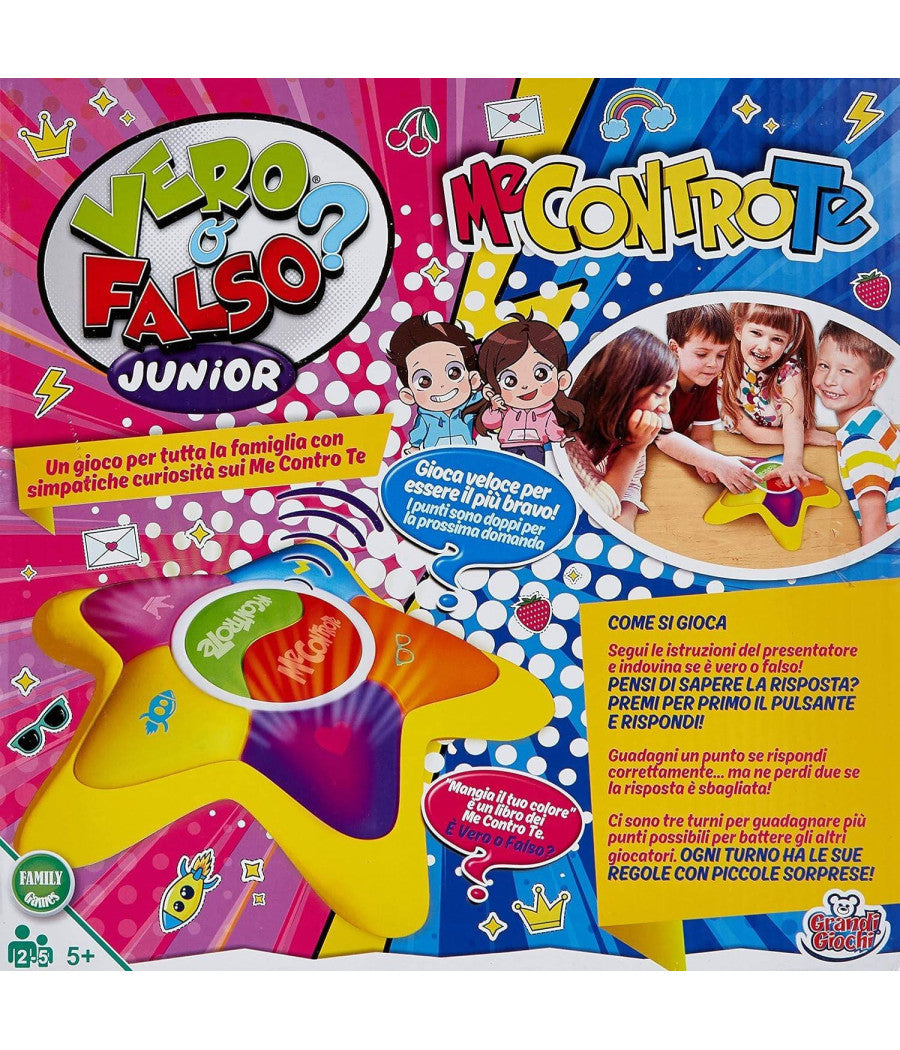 Vero O Falso Gioco Di Società  Elettronico 800 Curiosità  Me Contro Te Sofà¬ E Luà¬         