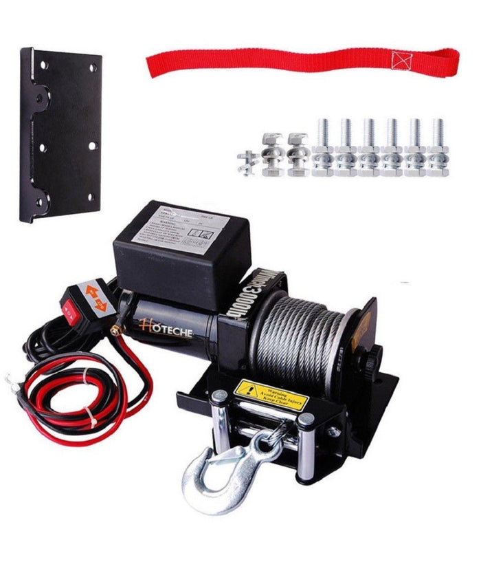 Verricello Elettrico 1350kg Paranco Argano A 12v Con Telecomando Tira Barche         