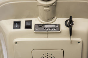 Moto Elettrica Per Bambini Vespa Sidecar Big  12V-Avorio