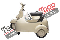 Moto Elettrica Per Bambini Vespa Sidecar Big  12V-Avorio