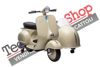 Moto Elettrica Per Bambini Vespa Sidecar Big  12V-Avorio