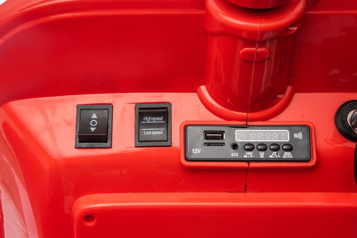 Moto Elettrica Per Bambini Vespa Sidecar Big  12V-Rosso