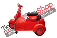 Moto Elettrica Per Bambini Vespa Sidecar Big  12V-Rosso