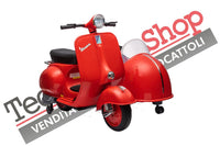 Moto Elettrica Per Bambini Vespa Sidecar Big  12V-Rosso