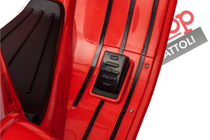 Moto Elettrica Per Bambini Vespa Sidecar Big  12V-Rosso