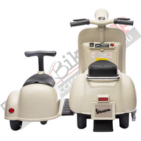 Moto Elettrica Per Bambini Vespa Sidecar Small 6V-Avorio
