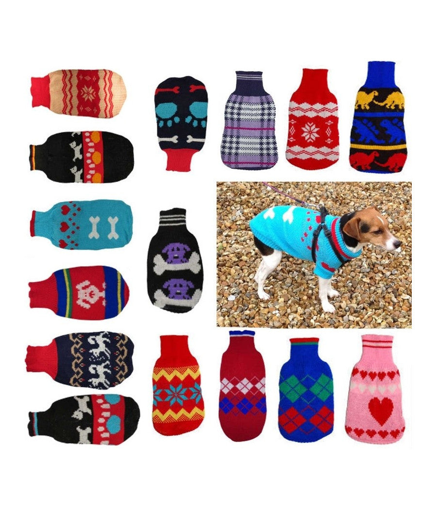 Vestiti Per Cane Maglione Maglia Taglia Xs/s 15 A 30 Cm Caldo Inverno Cane Gatto         