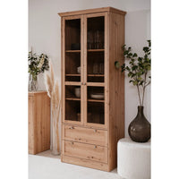 Vetrina 2 ante e 2 cassetti rovere anticato Timber52A 80x45x200H Il fascino del legno naturale nella tua casa