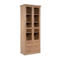 Vetrina 2 ante e 2 cassetti rovere anticato Timber52A 80x45x200H Il fascino del legno naturale nella tua casa