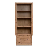 Vetrina 2 ante e 2 cassetti rovere anticato Timber52A 80x45x200H Il fascino del legno naturale nella tua casa