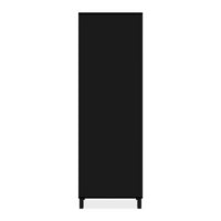 Vetrina Albi 52B con 2 ante in vetro e specchio colore nero