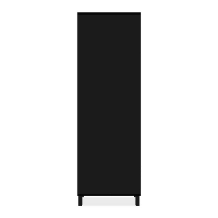 Vetrina Albi 52B con 2 ante in vetro e specchio colore nero