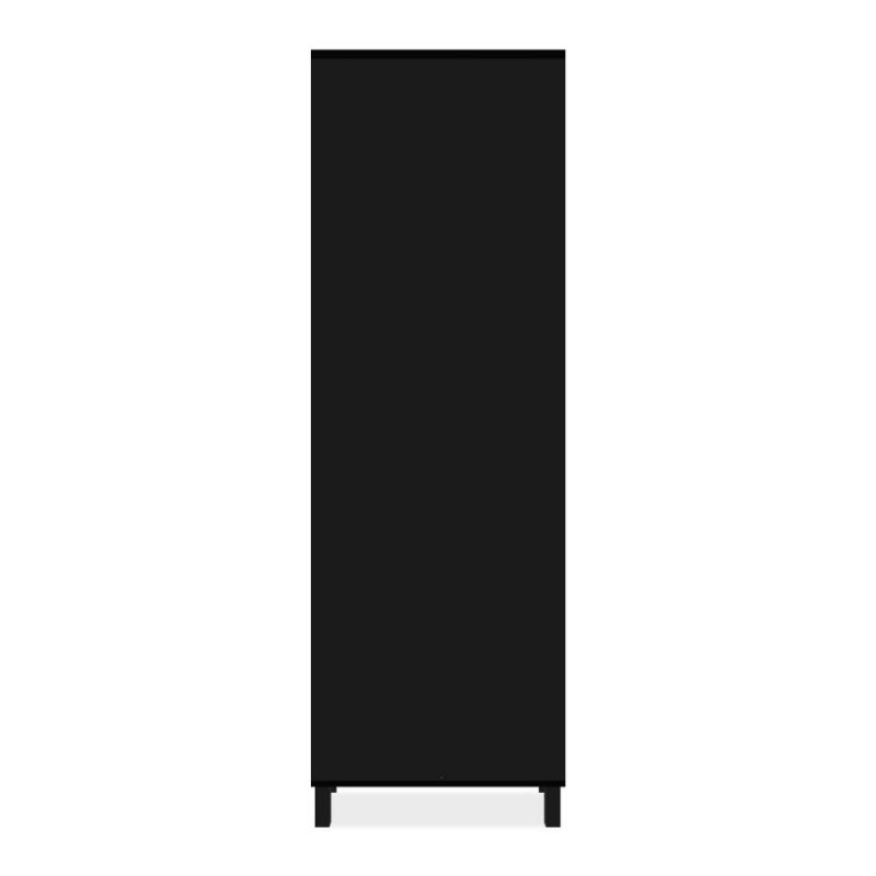 Vetrina Albi 52B con 2 ante in vetro e specchio colore nero