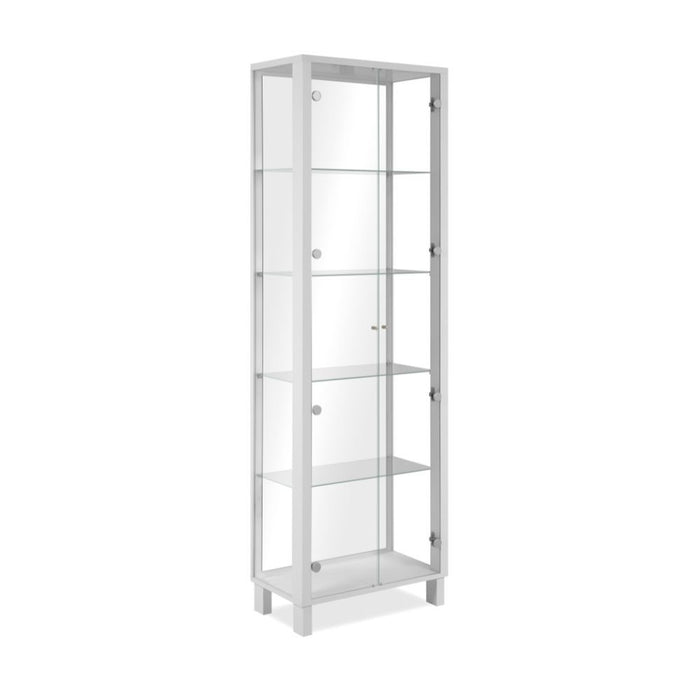 Vetrina colore bianco con 2 ante e 4 ripiani Albi52A 62x33x189H