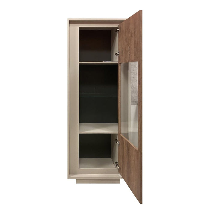 Vetrina con anta Open 67x40x197h colore noce mercure e cashmere