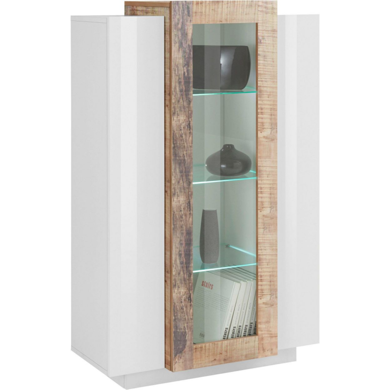 Vetrina Coro – Bianco e Acero Pereira – 80x120x38