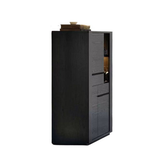 Vetrina credenza Alce 2 ante nero con particolari oro