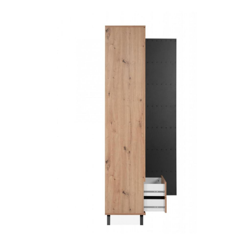 Vetrina Medan52A 2 ante e 2 cassetti rovere antracite