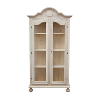 Vetrina classica 2 porte in legno tinta noce l.103 p.45 h.197 (958) - Mobili 2G