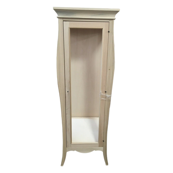 Vetrina 1 porta in legno laccato avorio patinato misure l.71 p.48 h.204 (3095) - Mobili 2G