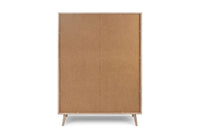 Vetrina Kara con 2 ante e 2 cassett Quercia e Rafia, ZFRBALI53A