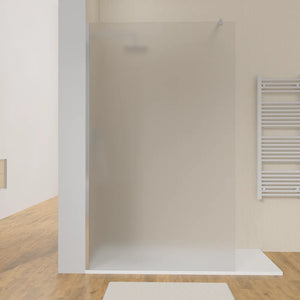 Doccia walk-in 110 cm vetro 8mm anticalcare opaco h200 profili cromo | Keros 