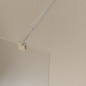 Doccia walk-in 130 cm vetro 8mm anticalcare opaco h200 profili cromo | Keros