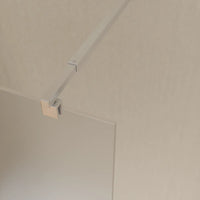 Doccia walk-in 100 cm vetro 8mm anticalcare opaco h200 profili cromo | Keros 