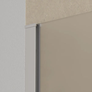 Doccia walk-in 120 cm vetro 8mm anticalcare opaco h200 profili cromo | Keros 