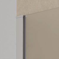 Doccia walk-in 70 cm vetro 8mm anticalcare opaco h200 profili cromo | Keros 