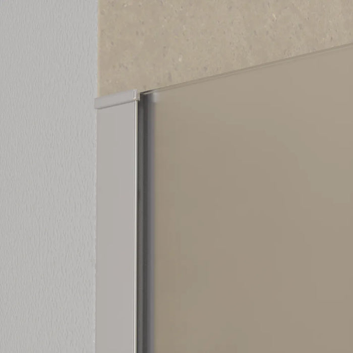 Doccia walk-in 130 cm vetro 8mm anticalcare opaco h200 profili cromo | Keros