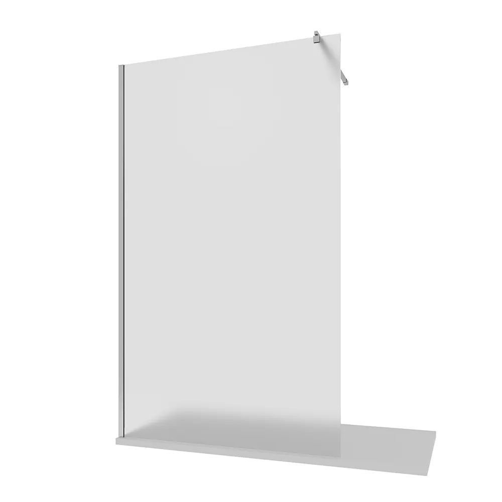 Doccia walk-in 150 cm vetro 8mm anticalcare opaco h200 profili cromo | Keros 