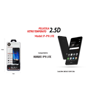 Vetro Temperato Huawei P9 Lite Pellicola Protettiva Antigraffio Maxtech P-p9 Lite         