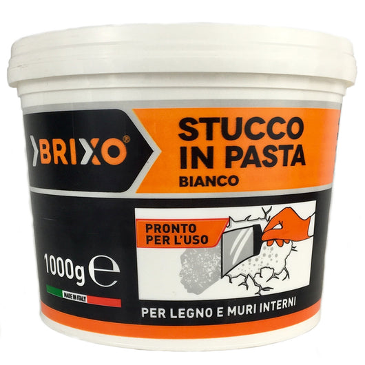 Multipack da 12 stucchi in pasta bianco per legni e muri interni confezione da 1 kilogramm ciascuno