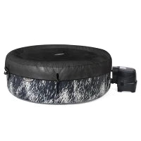 28494EX - Bubble Glow Deluxe Cm 196X71 4 Posti Con Pompa, Riscaldatore, Sistema Di Purificazione Acqua, Telo Base, Telo Copertura, 2 Poggia Testa, Led Multi-Color