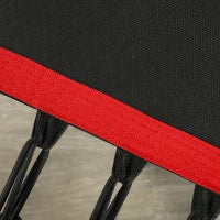 Trampolino da fitness 114 cm, corde elastiche, maniglia regolabile 3 posizioni, trampolino per esercizi silenzioso, rosso