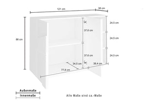 Mobile PING L 121.8 x H 86 x P 39.2 cm grigio ardesia