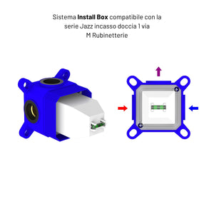 Jazz miscelatore incasso doccia in ottone *** finitura- canna di fucile, confezione 1
