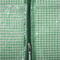 Serra da Giardino in Acciaio e Plastica PE con 4 Ripiani, Funi e Picchetti, 141x72x191 cm, Verde