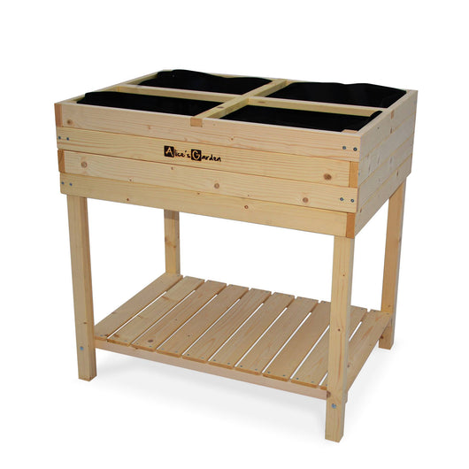 Orto quadrato rialzato in legno d'abete 80x60 cm, marrone naturale