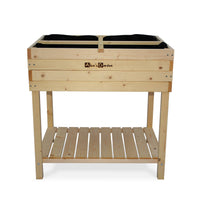 Orto quadrato rialzato in legno d'abete 80x60 cm, marrone naturale